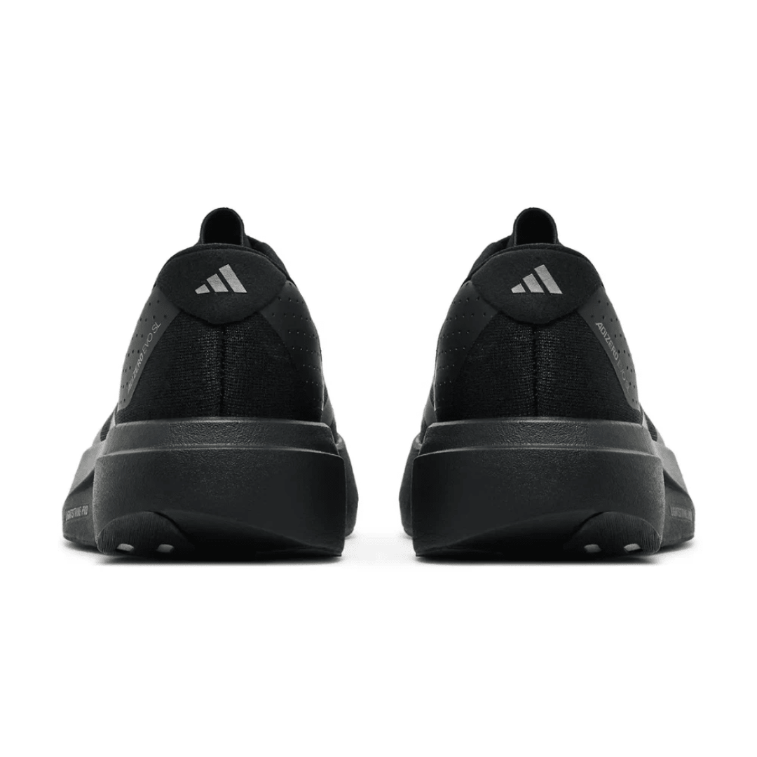 Adidas Adizero Evo SL Black Iron Metallic sneakers heel view