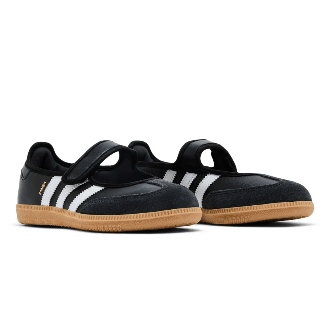 Adidas Samba Jane Black White Gum sneakers upper detail