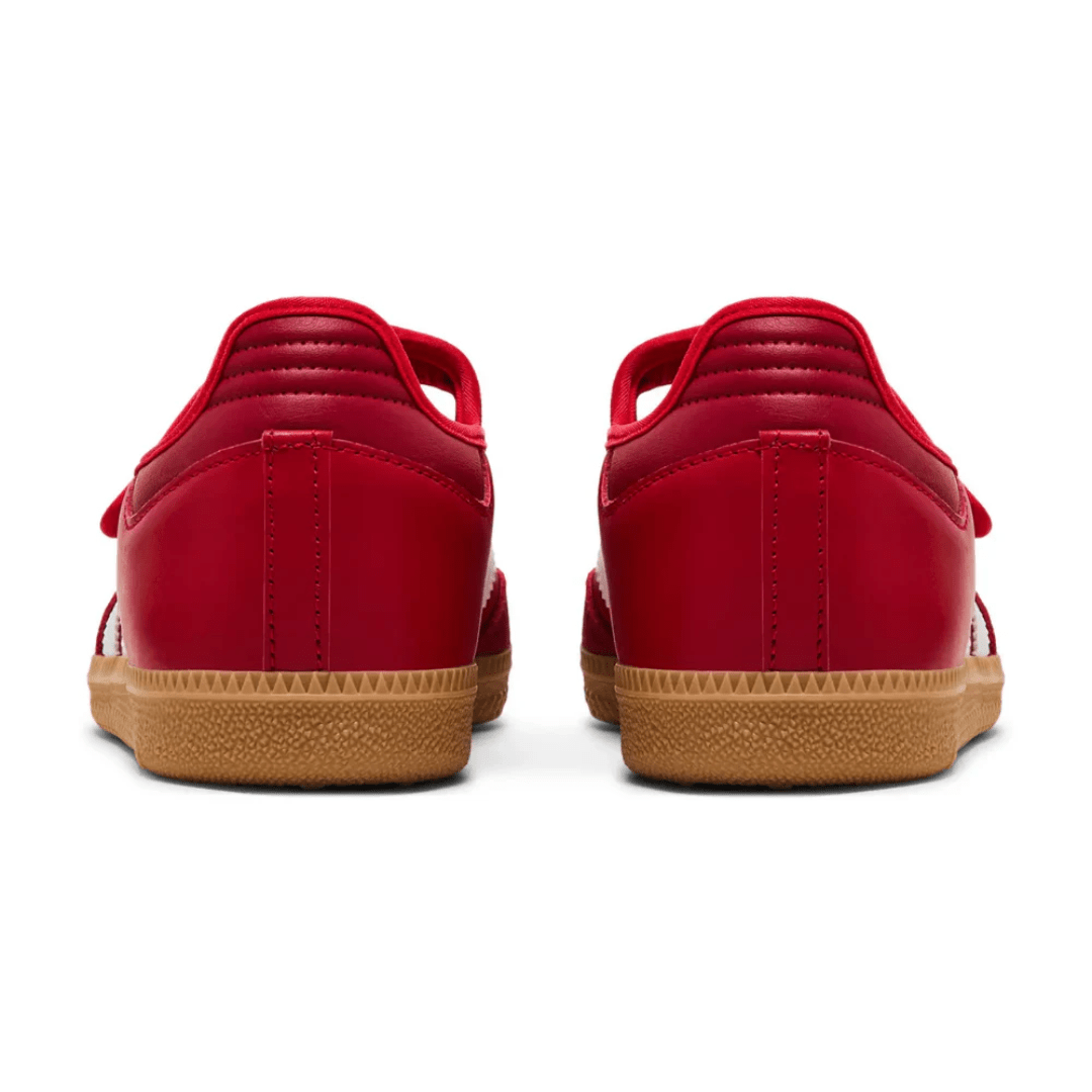 Adidas Samba Jane Scarlet Gum sneakers heel view