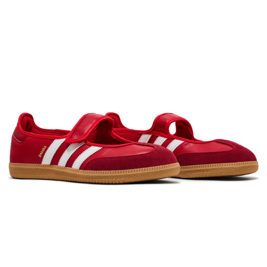 Adidas Samba Jane Scarlet Gum sneakers upper detail