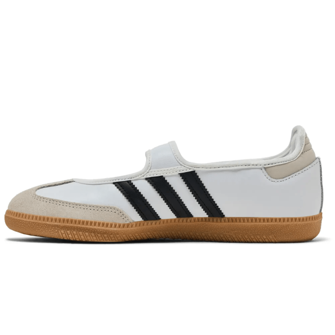 Adidas Samba Jane White Black Gum sneakers on feet Dubai