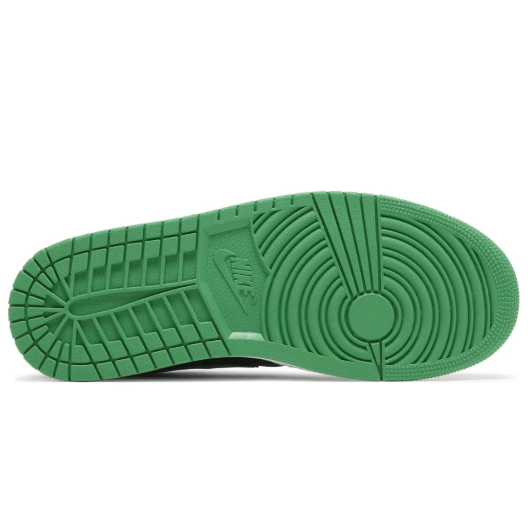 Air Jordan 1 Low Black Lucky Green sneakers tongue label
