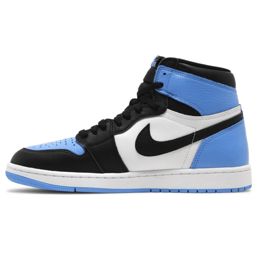 Air Jordan 1 Retro High OG UNC Toe sneakers on feet Dubai