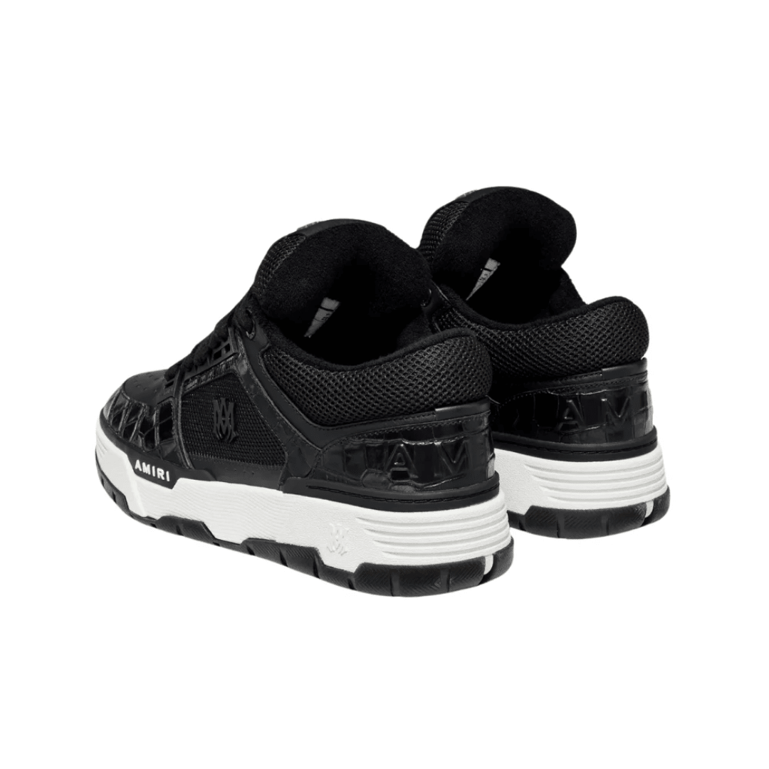 Amiri Croc Debossed MA-1 Black sneakers upper detail