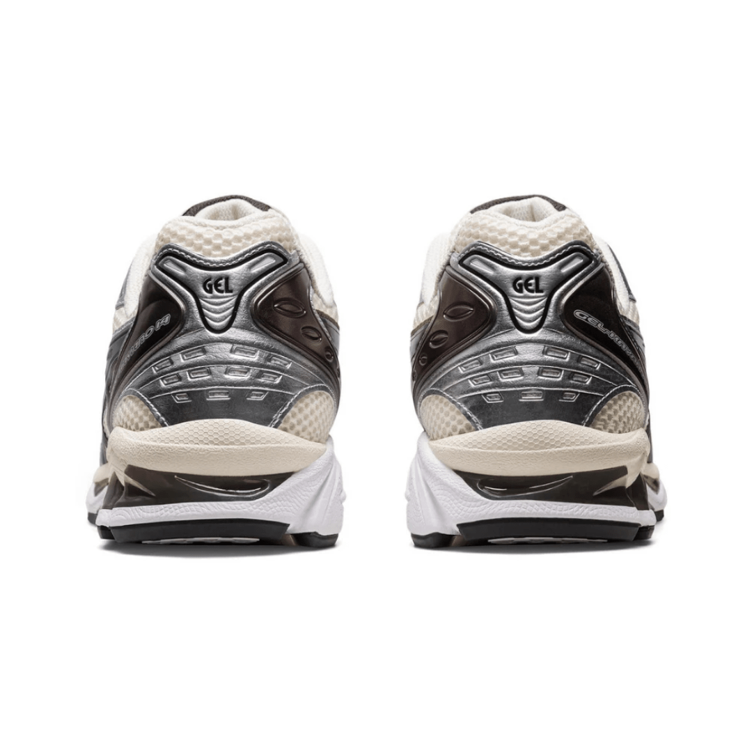 ASICS Gel-Kayano 14 Silver Cream sneakers heel view