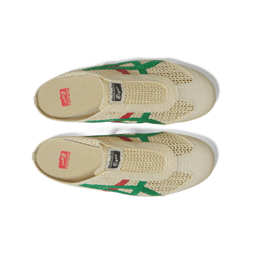 ASICS Mexico 66 Sabot Cream Kale sneakers upper detail