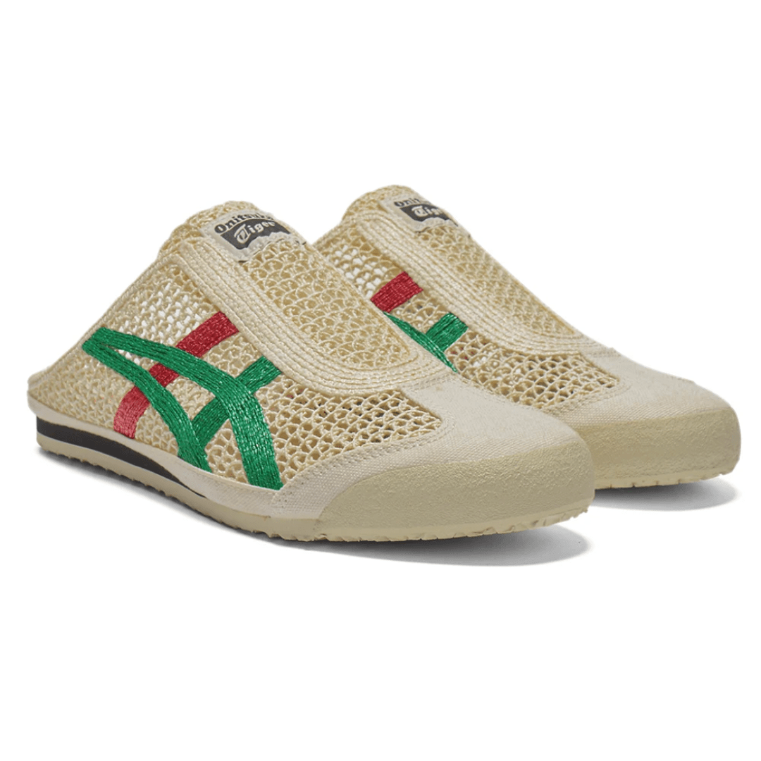 ASICS Mexico 66 Sabot Cream Kale sneakers on feet Dubai