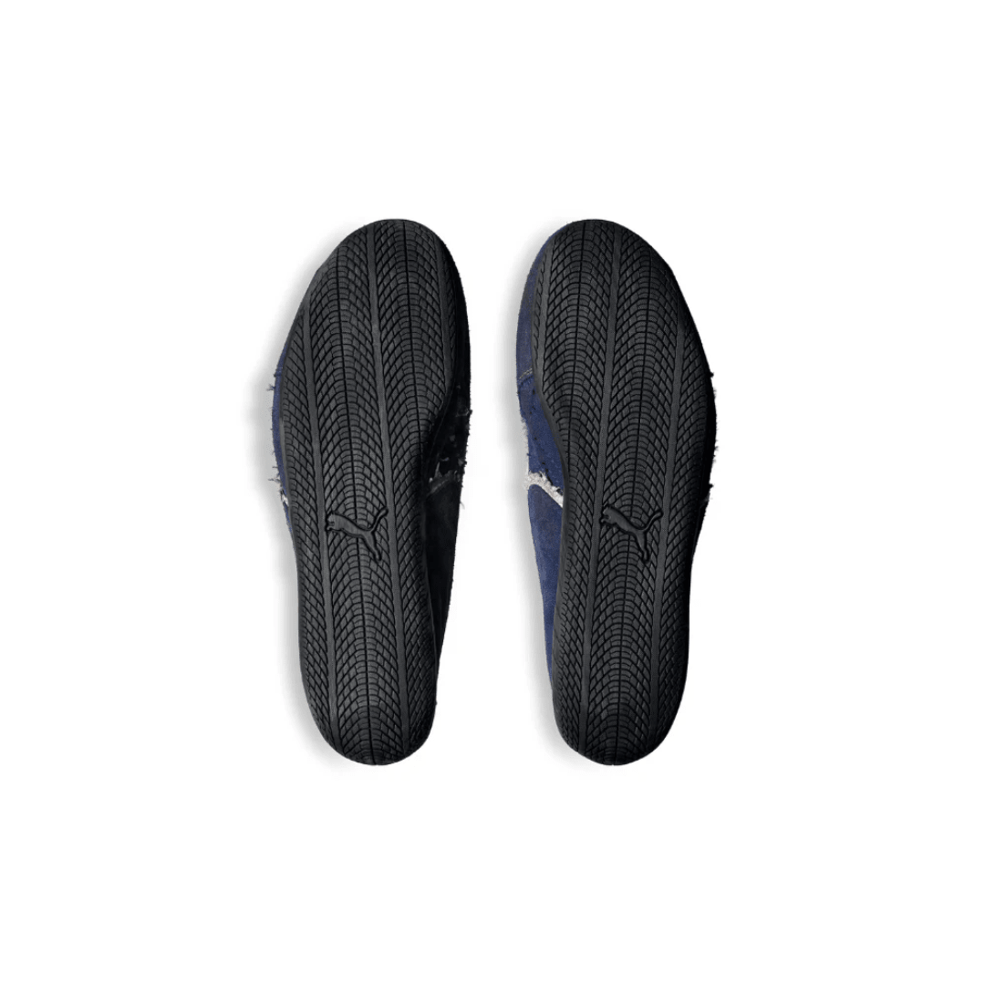 Balenciaga x Puma Speedcat Suede Navy White sneakers outsole