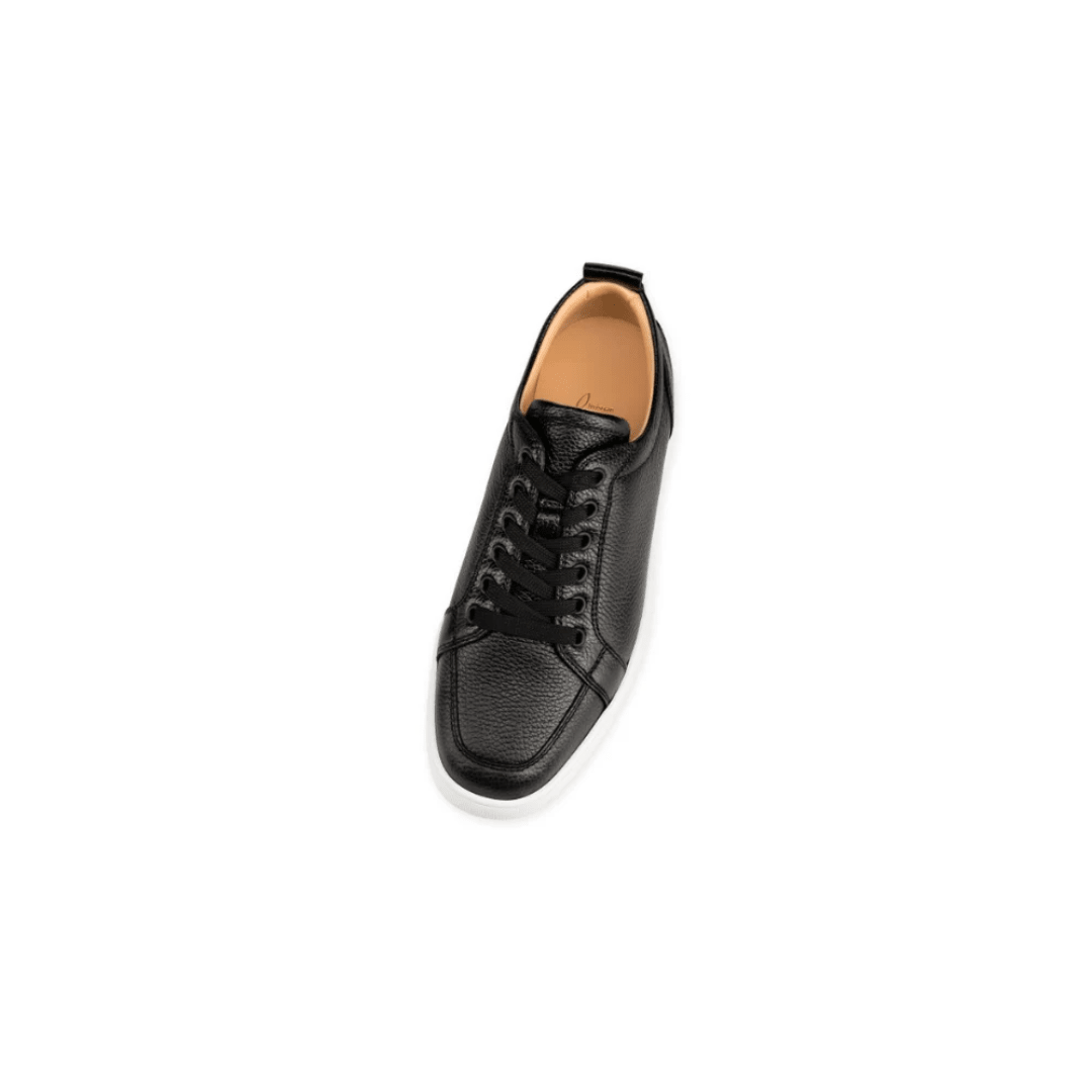 Christian Louboutin Rantulow Grained Calf Leather Black sneakers heel view