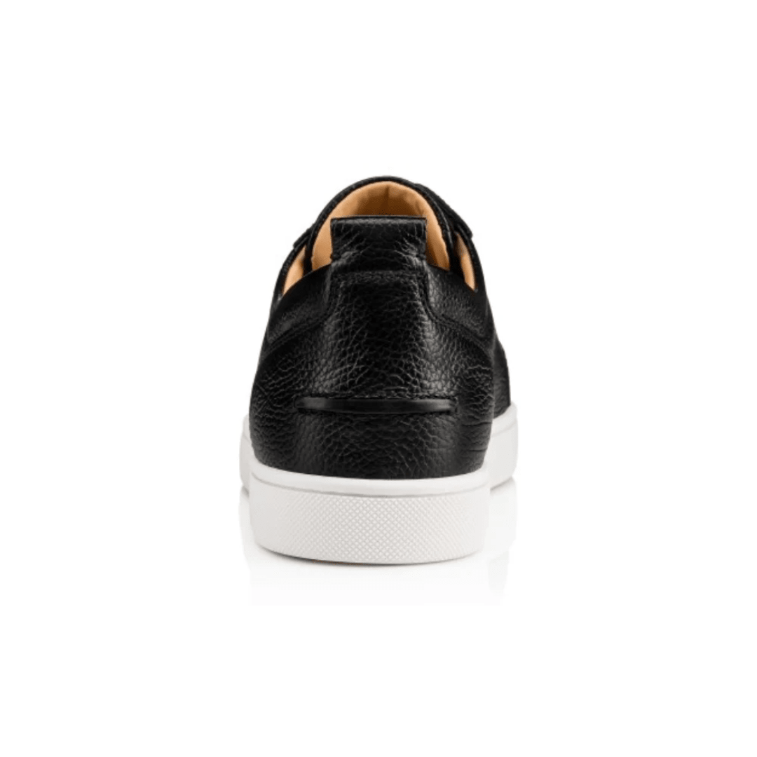 Christian Louboutin Rantulow Grained Calf Leather Black sneakers upper detail