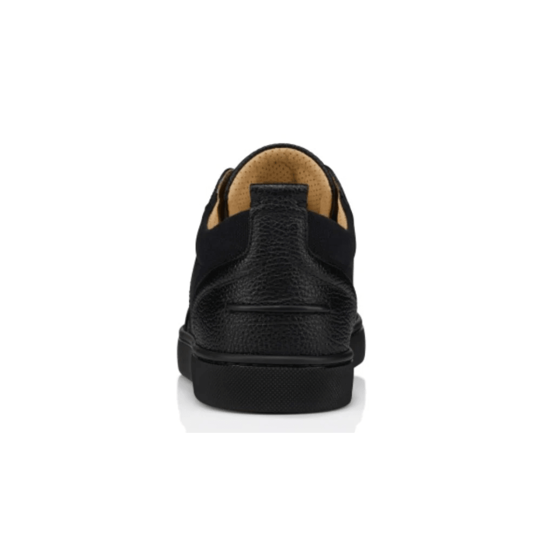 Christian Louboutin Retero Grained Calf Leather Black sneakers heel view