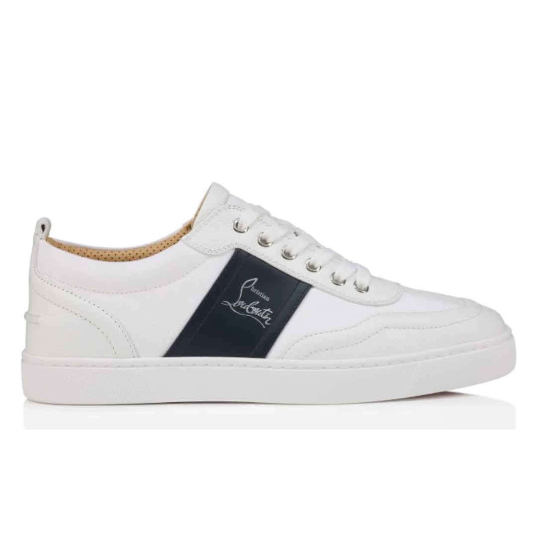 Christian Louboutin Retero Grained Calf Leather Marine sneakers side profile