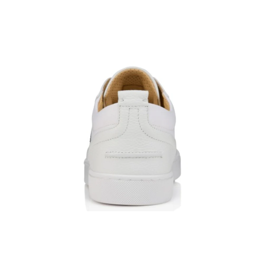 Christian Louboutin Retero Grained Calf Leather Marine sneakers heel view