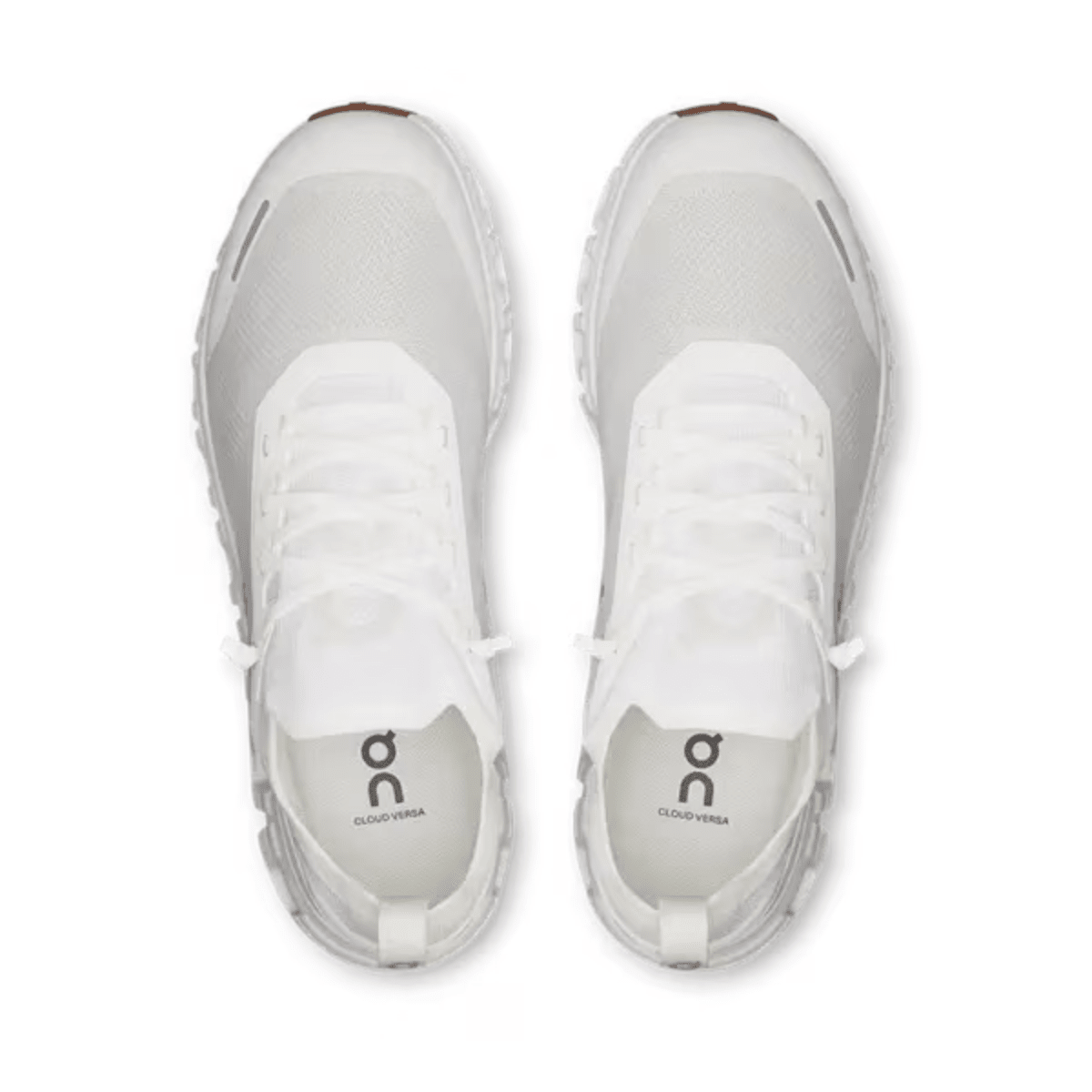 White running shoes with visible brand logo on a white background
