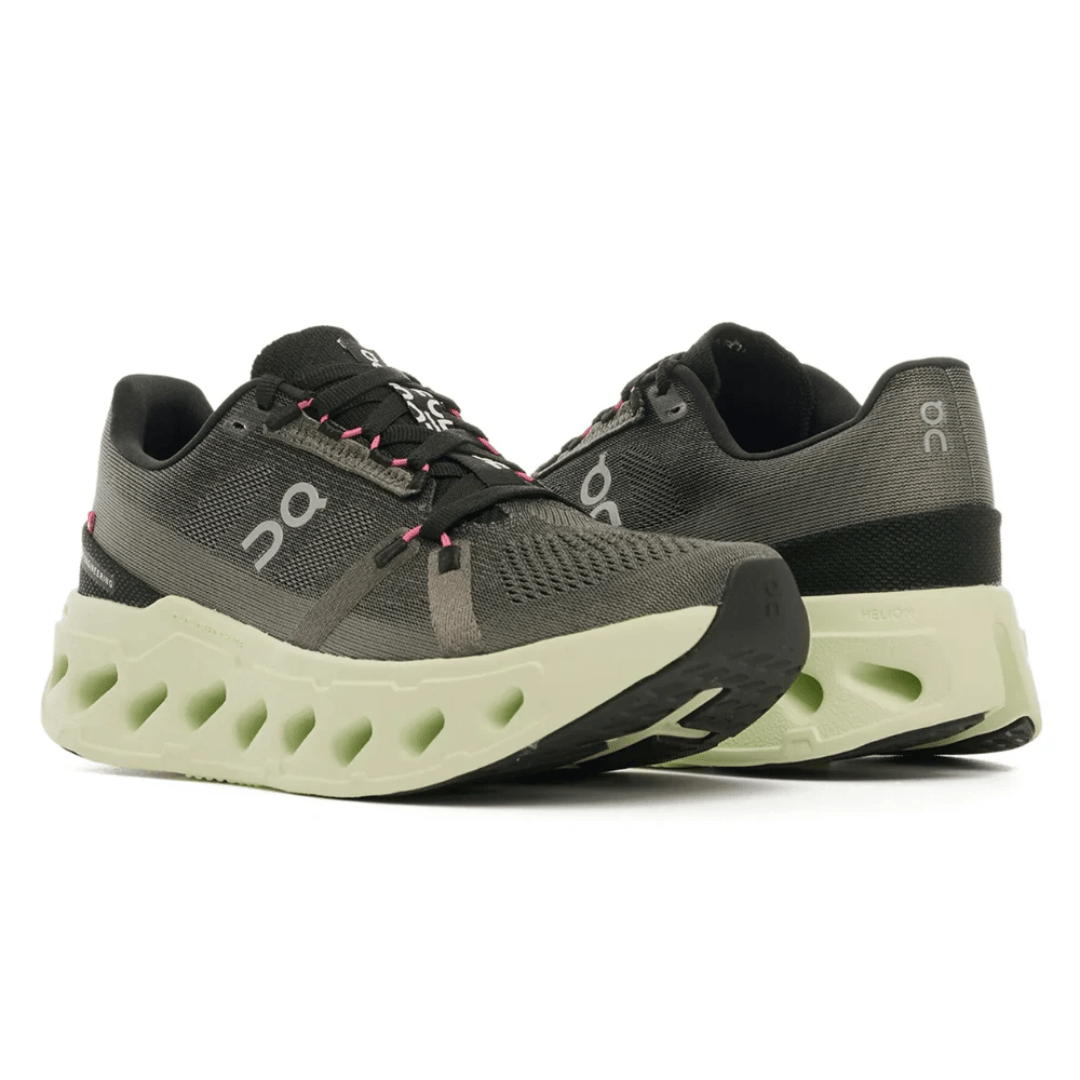 On Cloudeclipse Khaki Light Green on feet Dubai