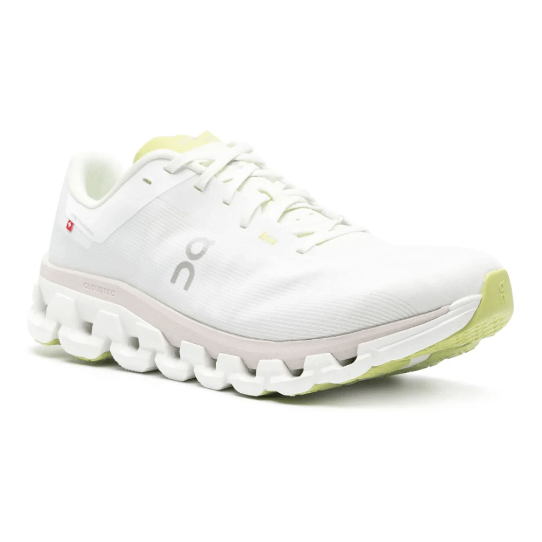Cloudflow 4 White Sand Beige Lime Green on feet Dubai