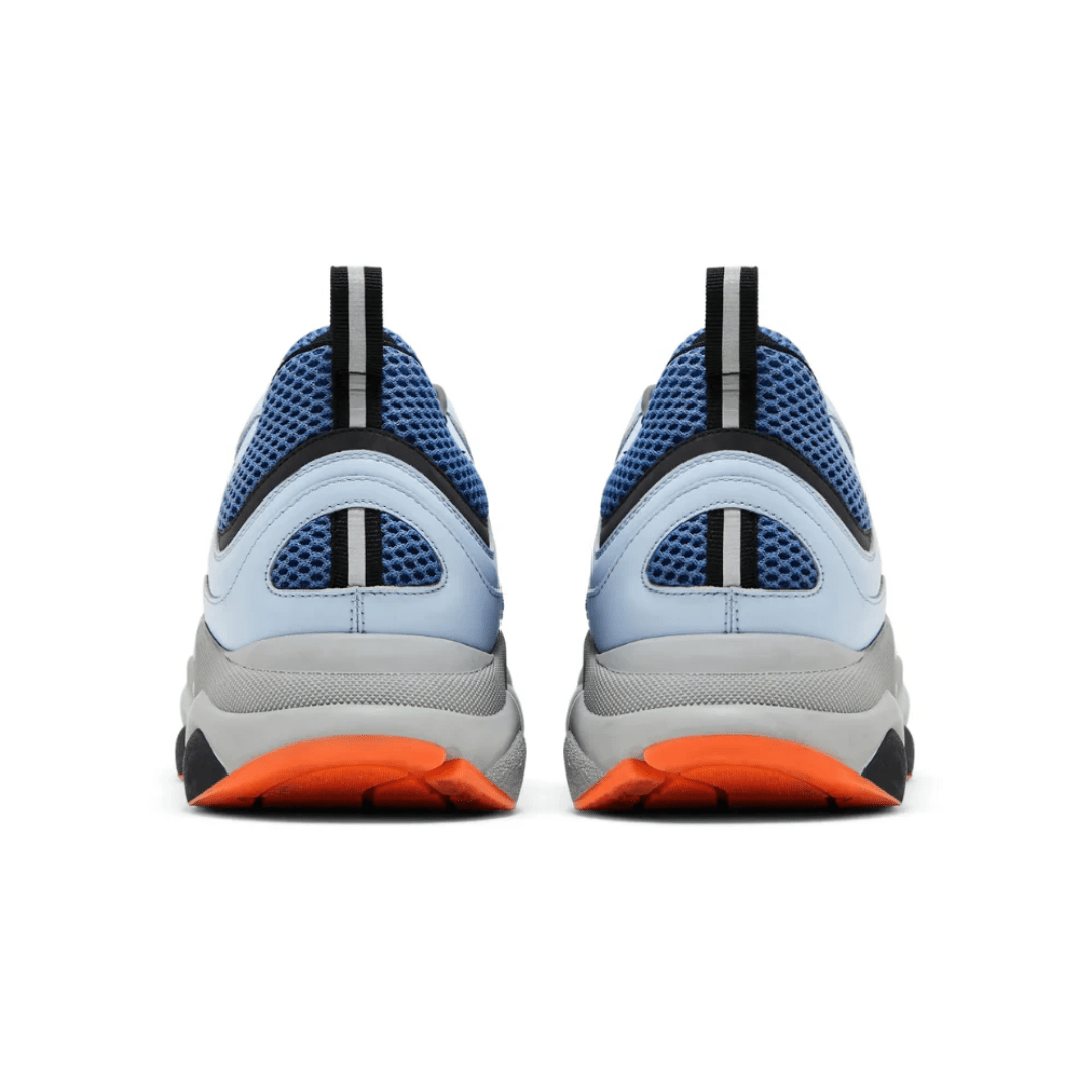 Dior B22 Light Blue Orange sneakers heel view