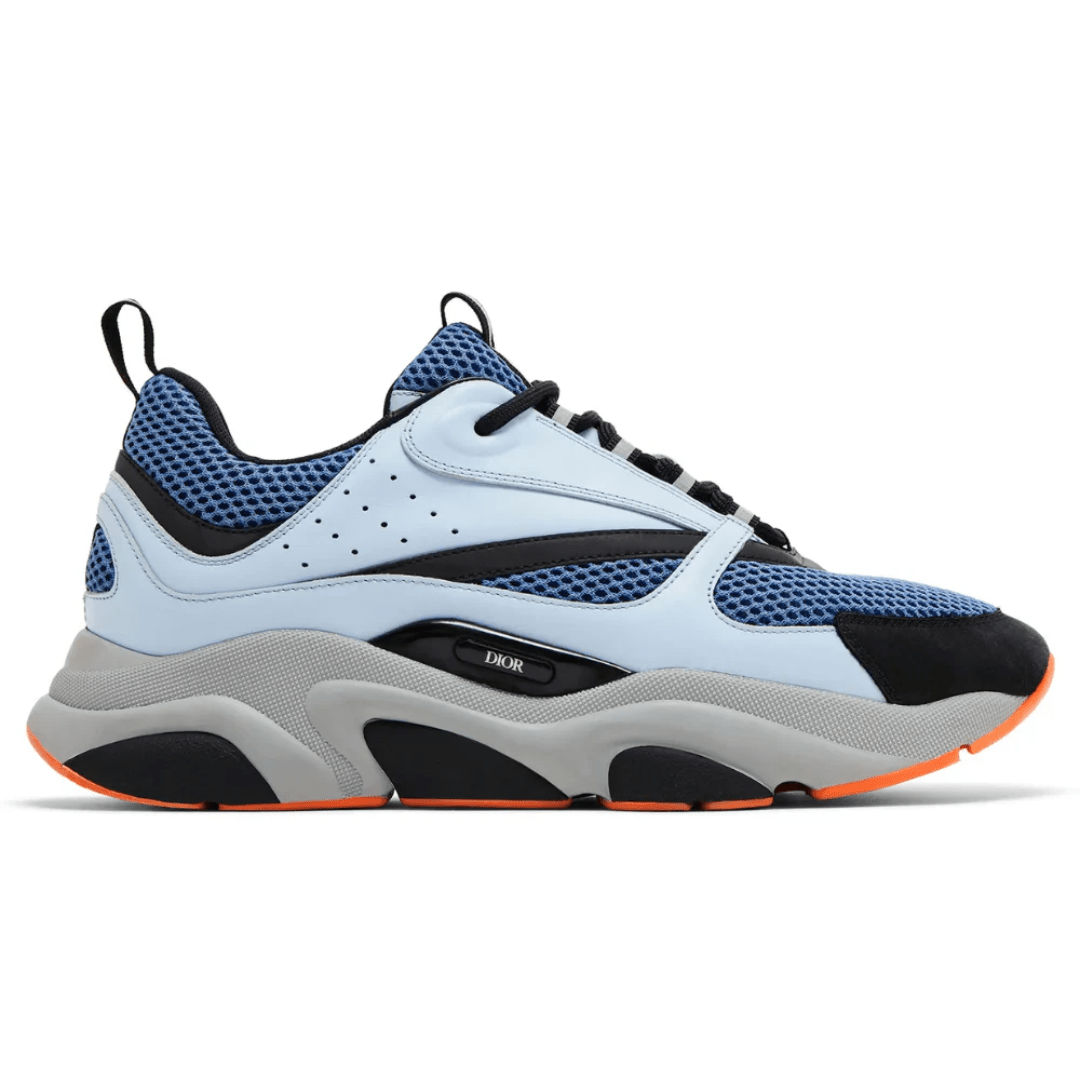 Dior B22 Light Blue Orange sneakers side profile