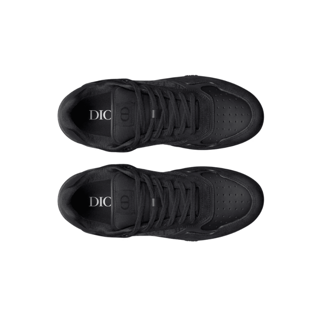 Dior B27 Uptown Low-Top Sneaker Black Suede Black Smooth on feet Dubai