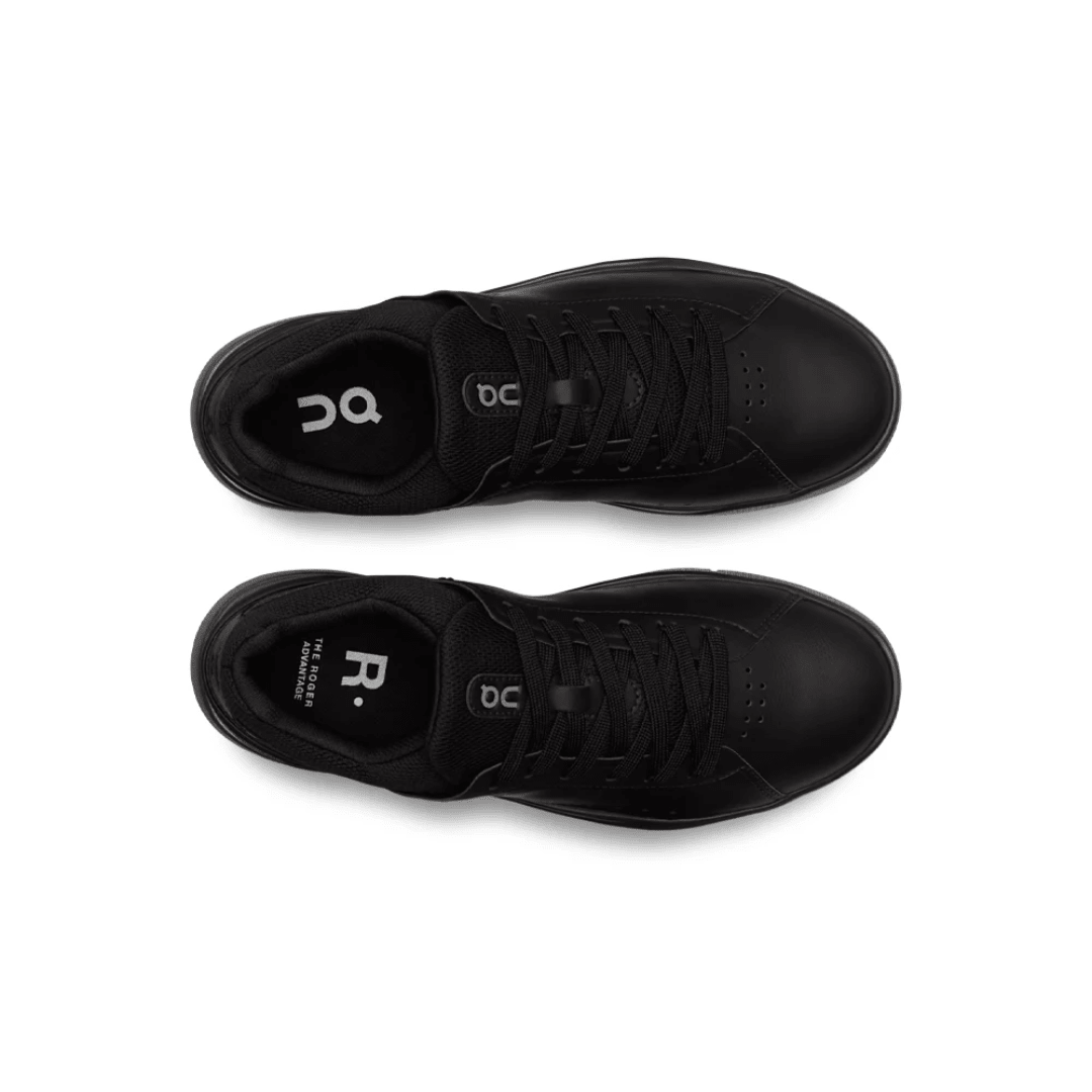 On Running The Roger Advantage All Black close-up detail