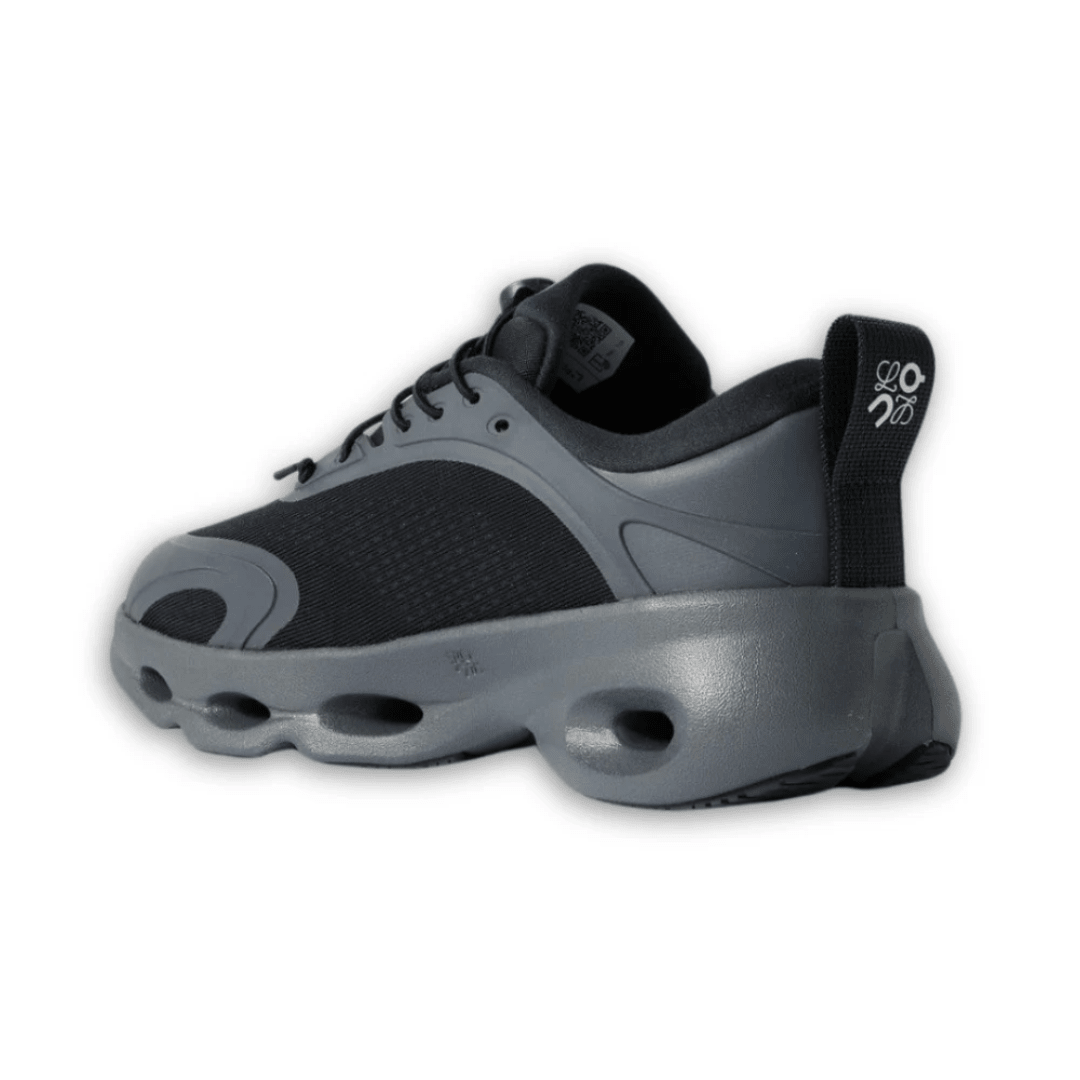 Loewe x On Running Cloudsolo Black on feet Dubai