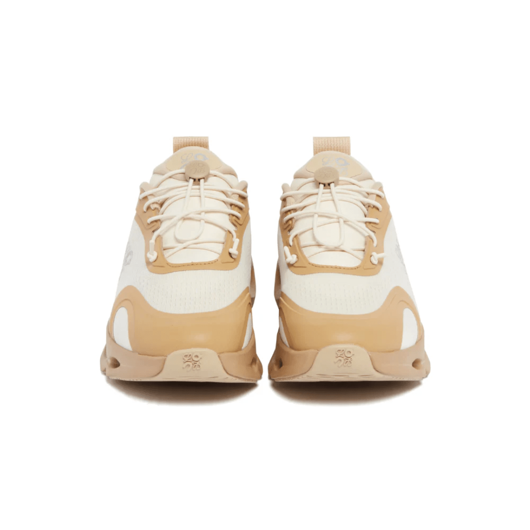 Loewe x On Running Cloudsolo Dark Sand Cream heel view