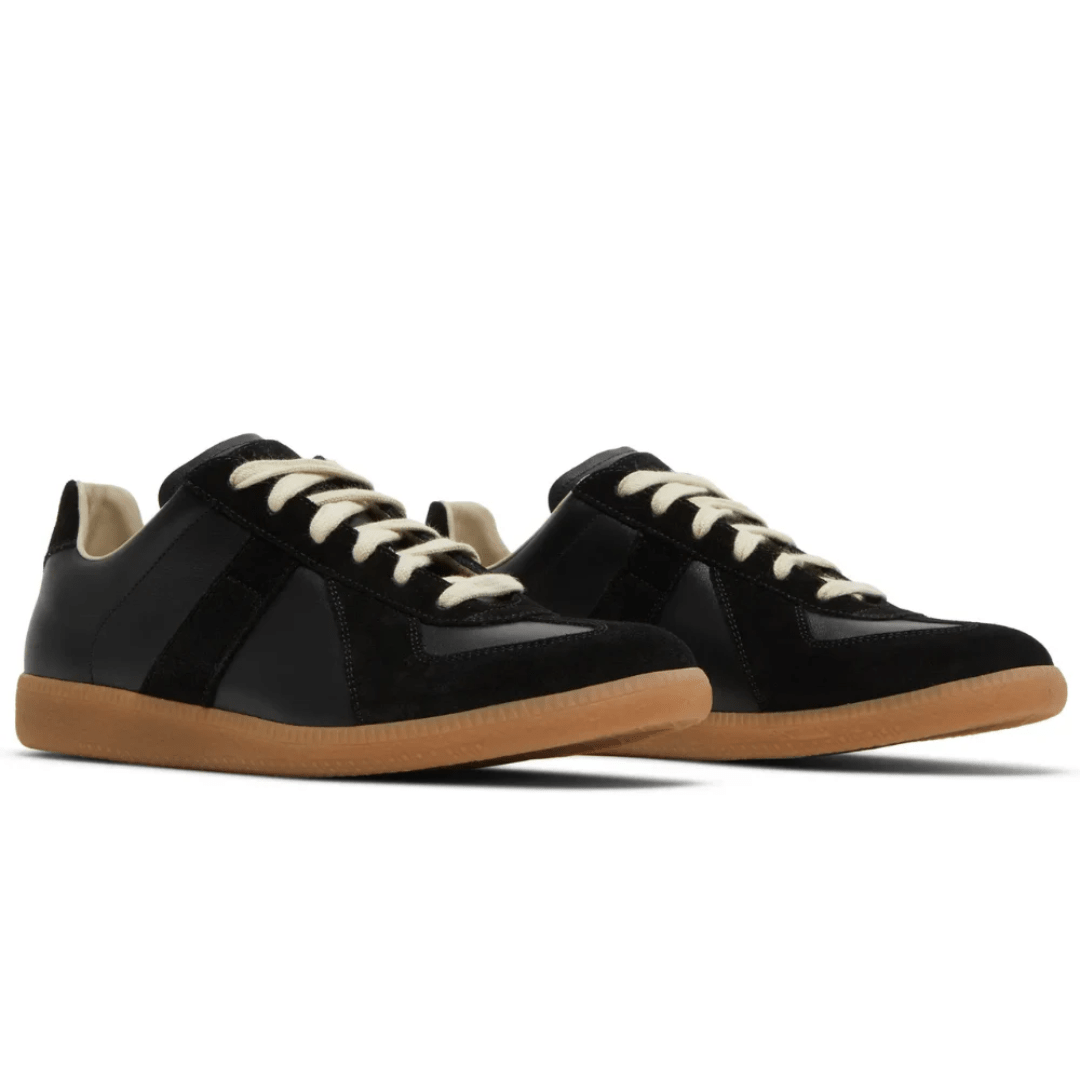 Maison Margiela Replica Black Gum sneakers on feet Dubai