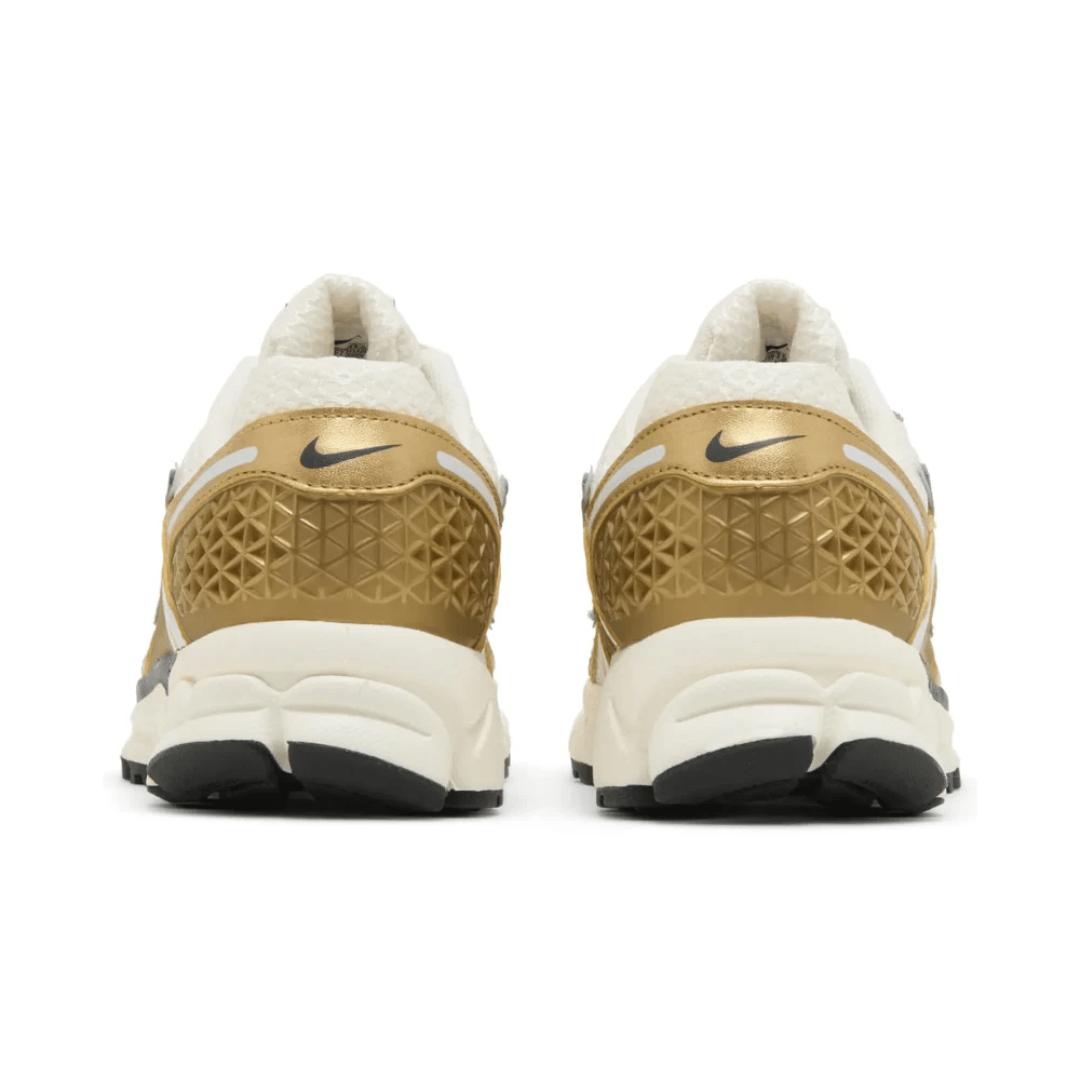 Nike Air Zoom Vomero 5 Metallic Gold sneakers heel view