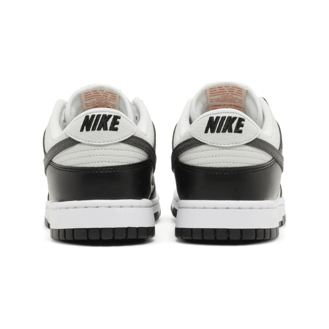 Nike Dunk Low Mini Swoosh Black Total Orange heel view