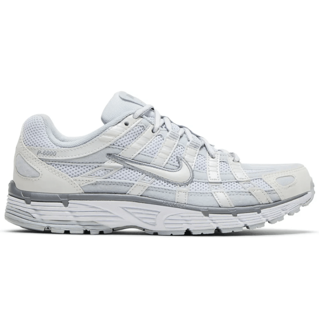 Nike P-6000 'Metallic Summit White' side profile