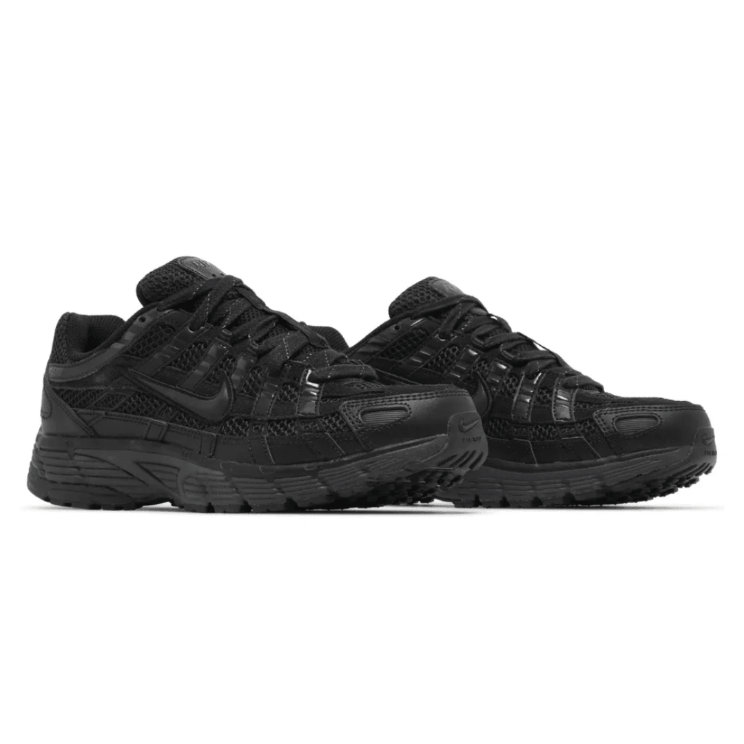 Nike P-6000 Premium Triple Black close-up detail