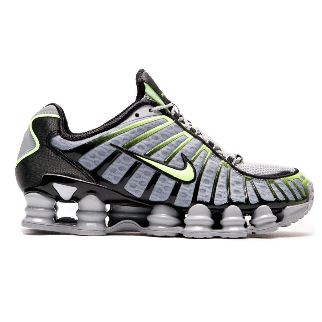 Nike Shox TL Wolf Grey Lime side profile