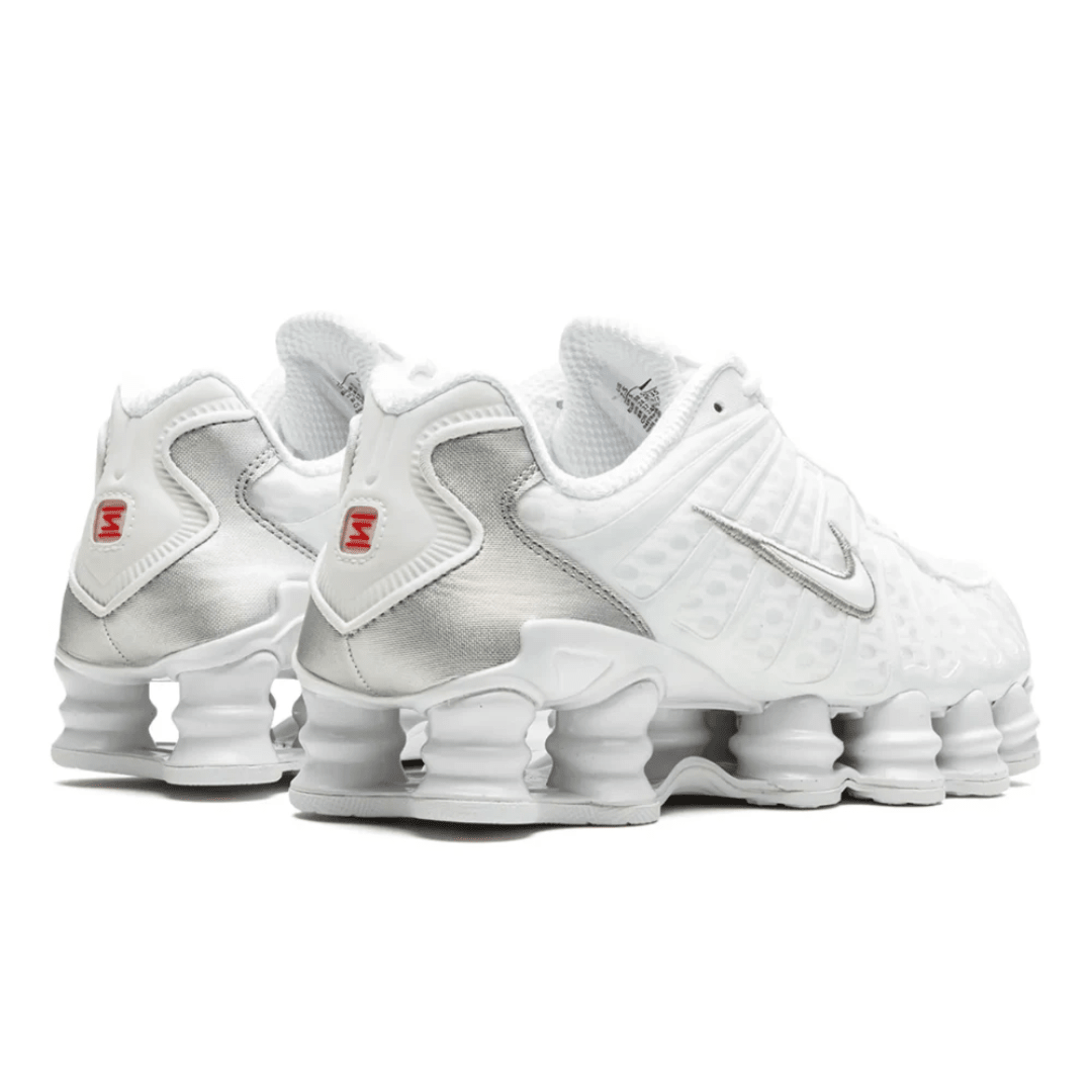 Nike Shox TL White sneakers heel view