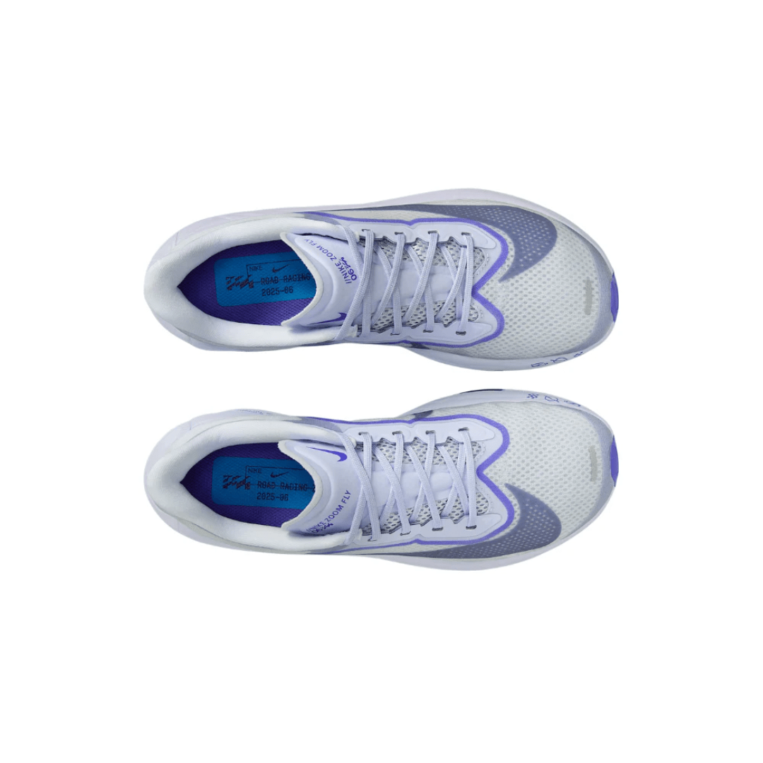 Nike Zoom Fly 6 Grey Blue Lightning Blue heel view