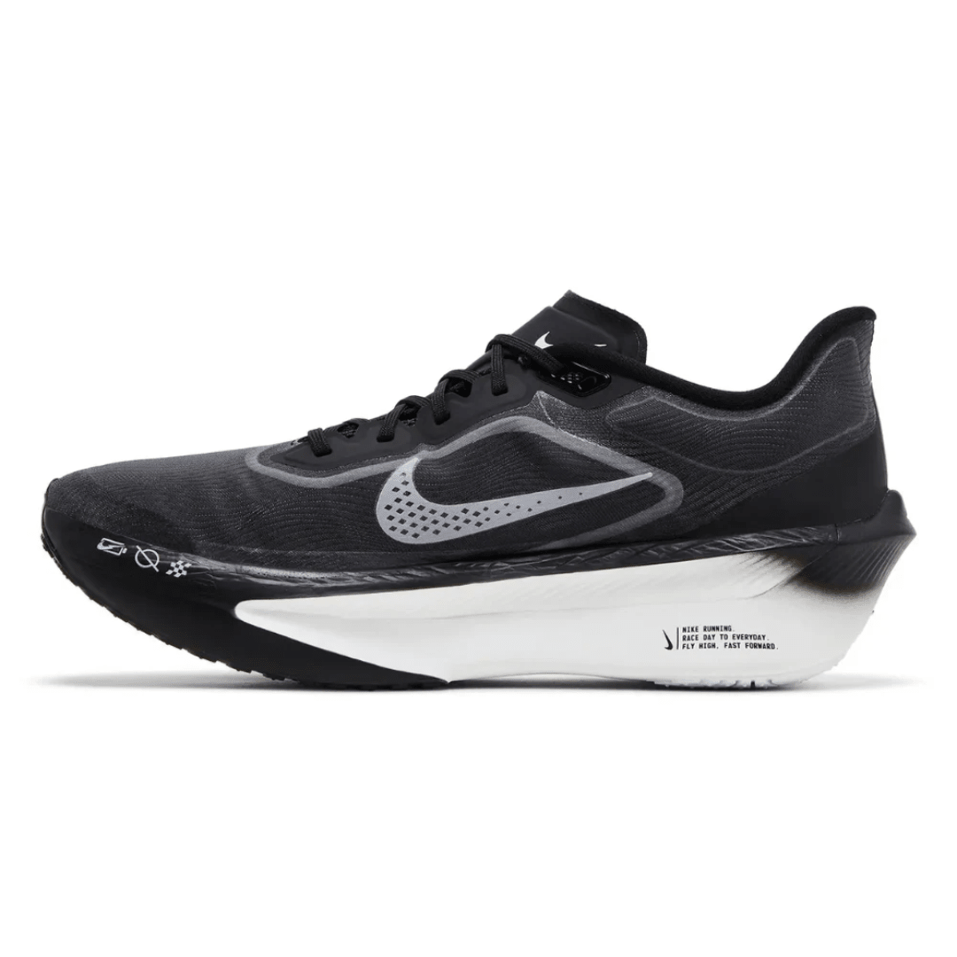 Nike Zoom Fly 6 Black Light Smoke Grey White heel view