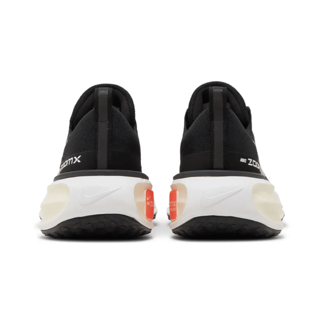 Nike ZoomX Invincible Run Flyknit 3 Black White sneakers heel view