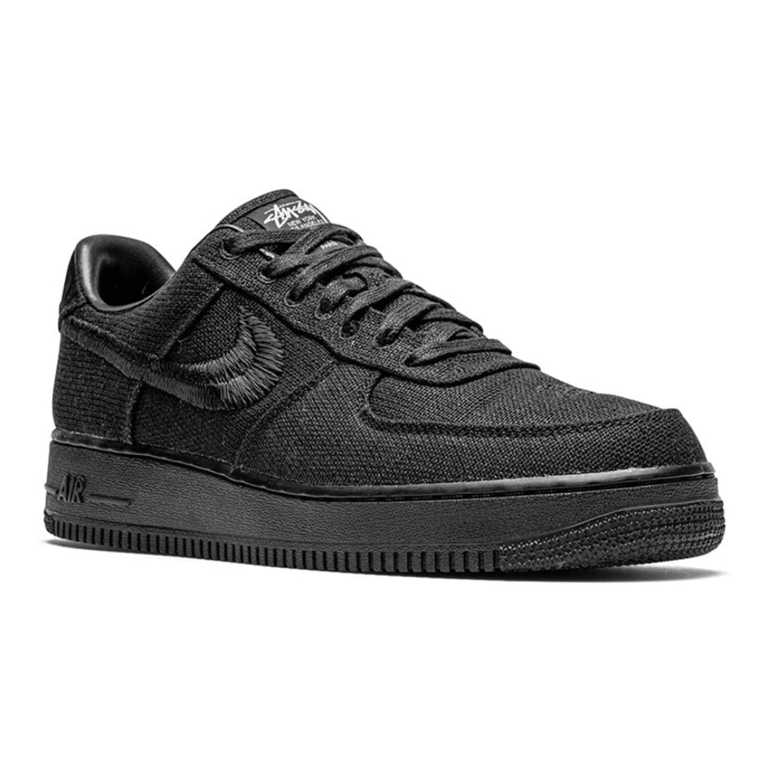 Nike x Stussy Air Force 1 Low sneakers "BLACK" upper detail