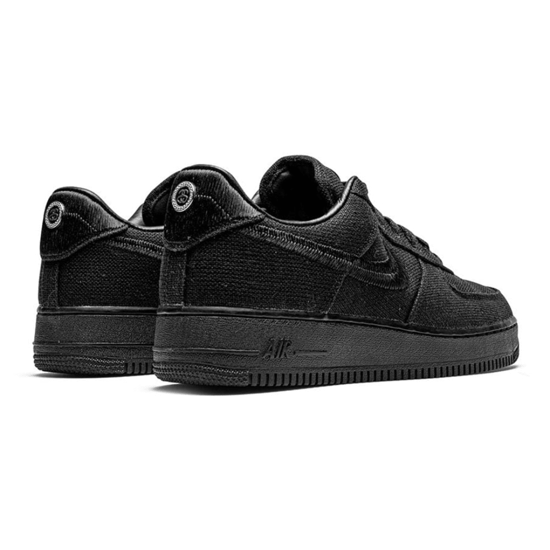 Nike x Stussy Air Force 1 Low sneakers "BLACK" on feet Dubai