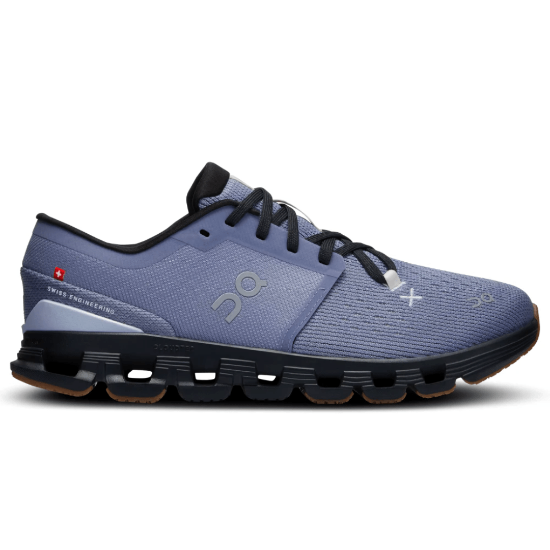 On Cloud X 4 Feather Black side profile
