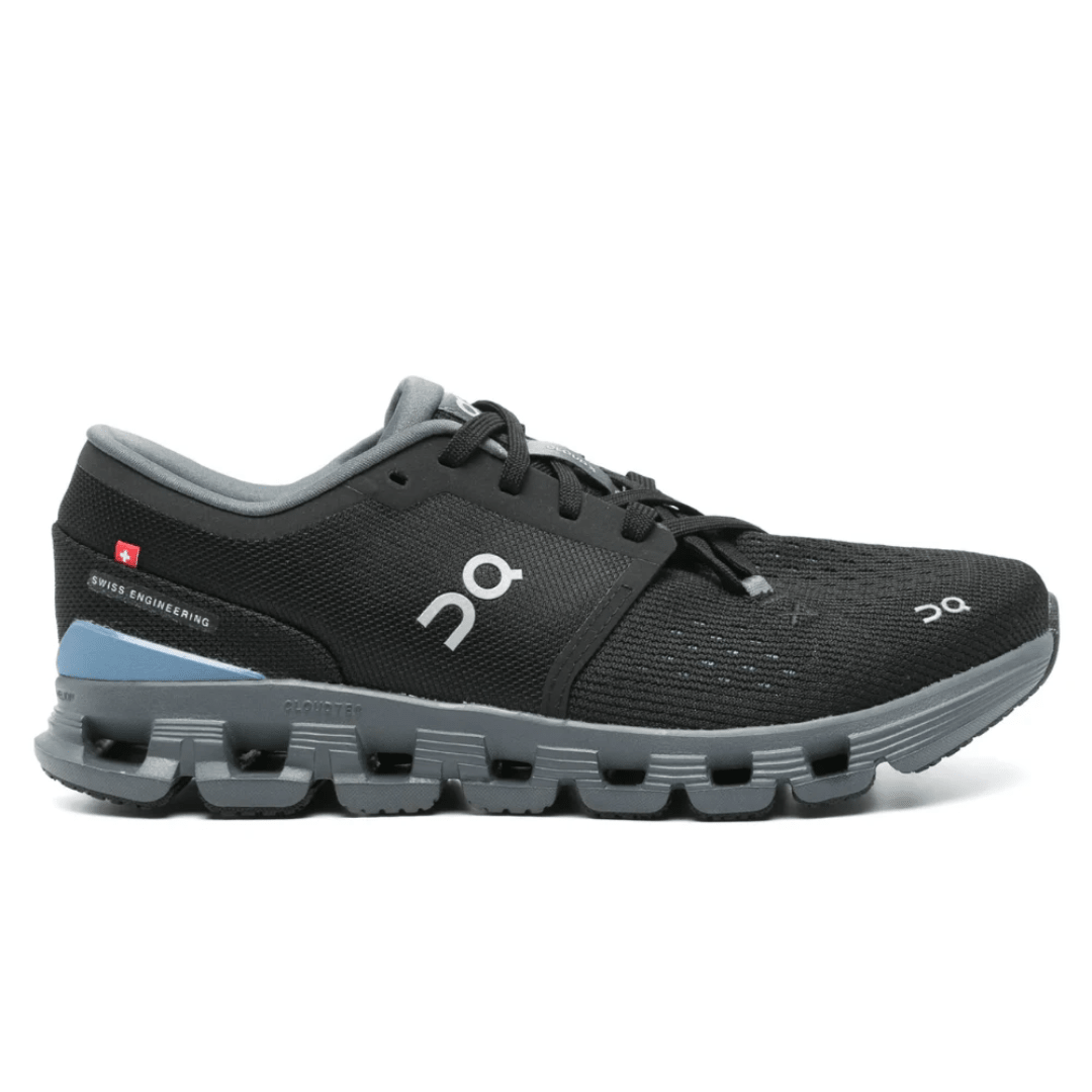 On Cloud X 4 Black Chambray side profile