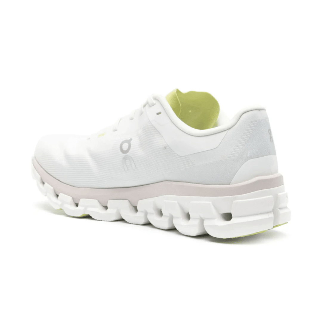 Cloudflow 4 White Sand Beige Lime Green close-up detail