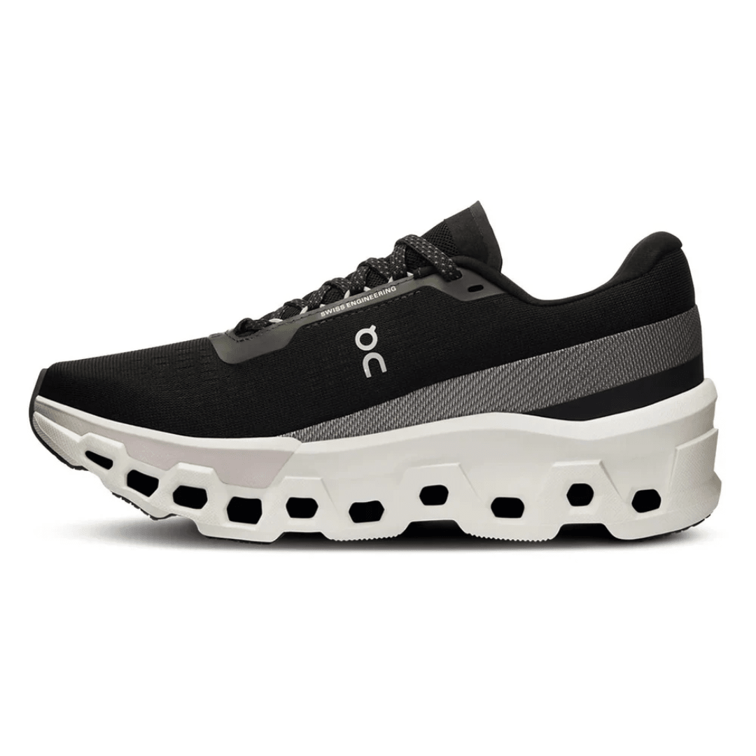 On Running Cloudmonster 2 Black Frost heel view
