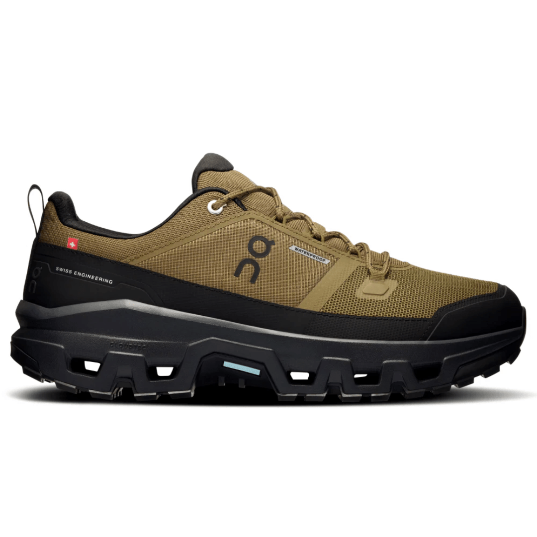 On Cloudrock Low Waterproof Hunter Black side profile