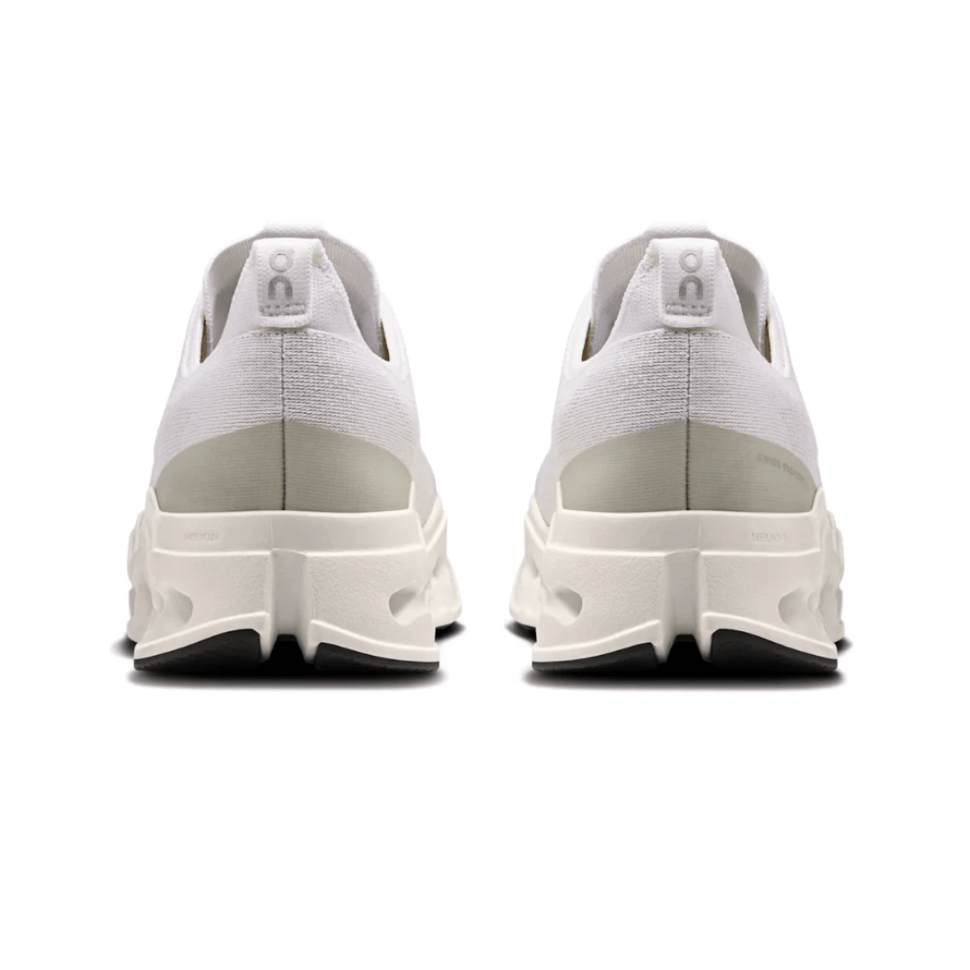 On Cloudsurfer Max White White heel view