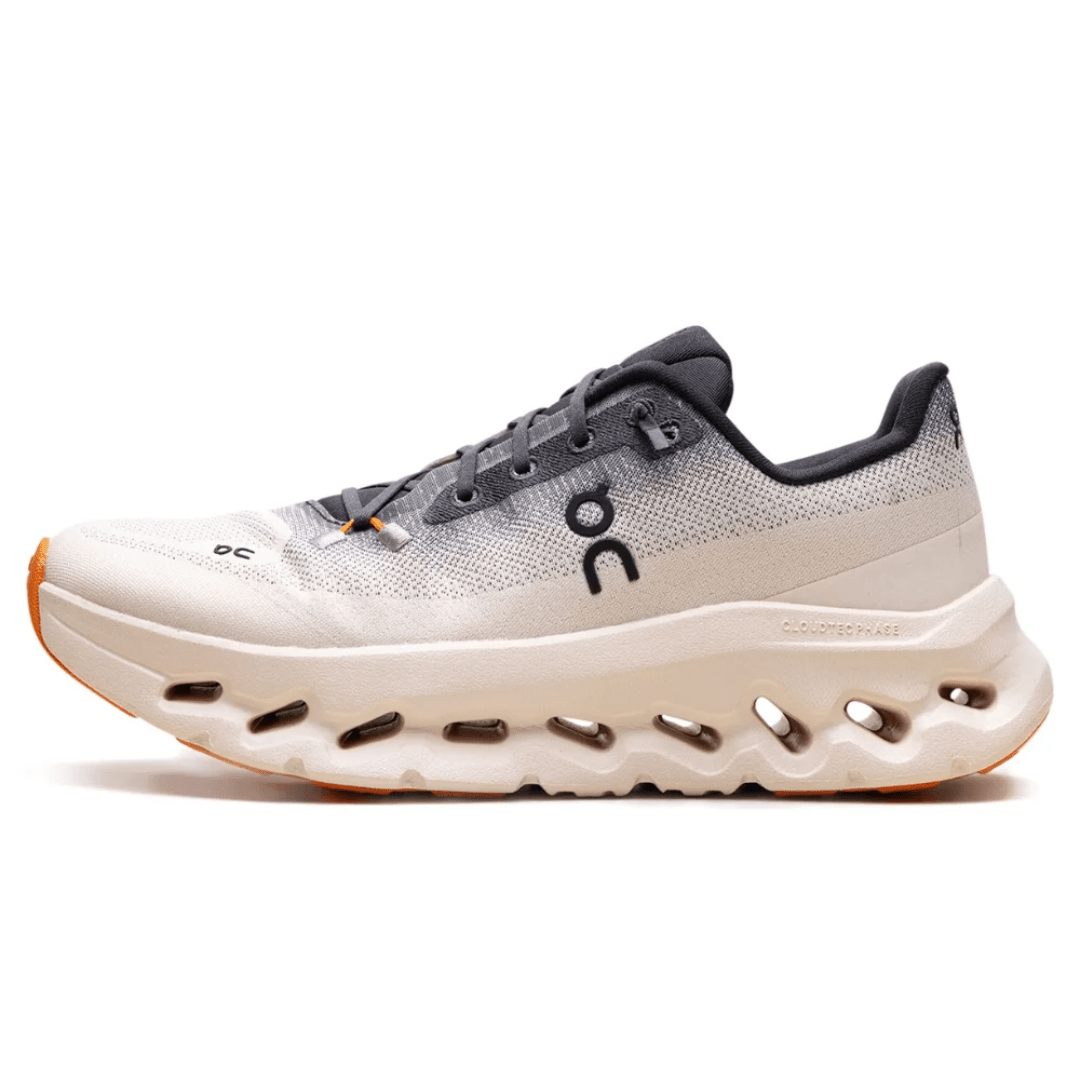 On Cloudtilt Beige Purple on feet Dubai