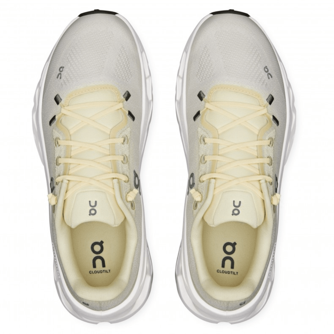 Top view of On Cloudtilt Castor Pearl walking shoes