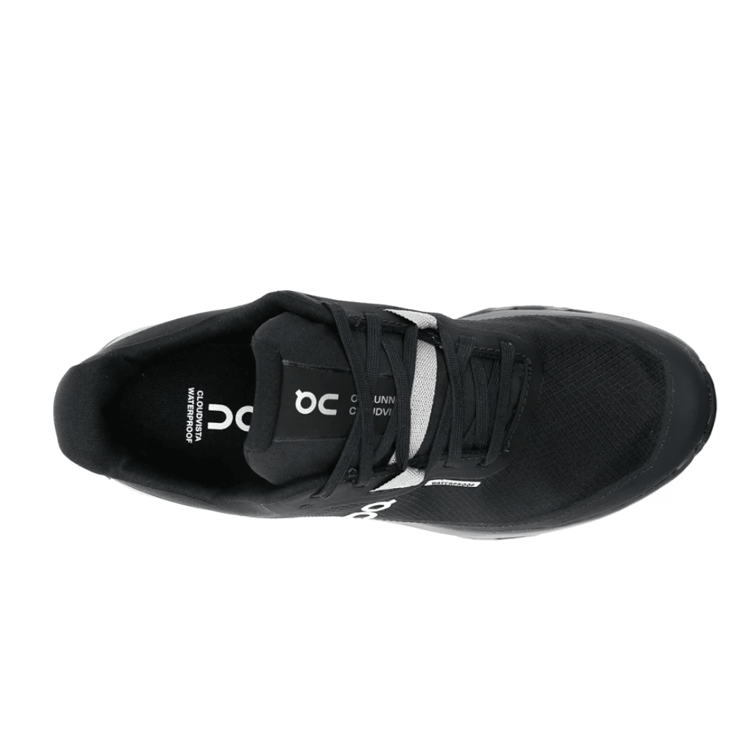 On Cloudvista 2 Waterproof Black Eclipse heel view