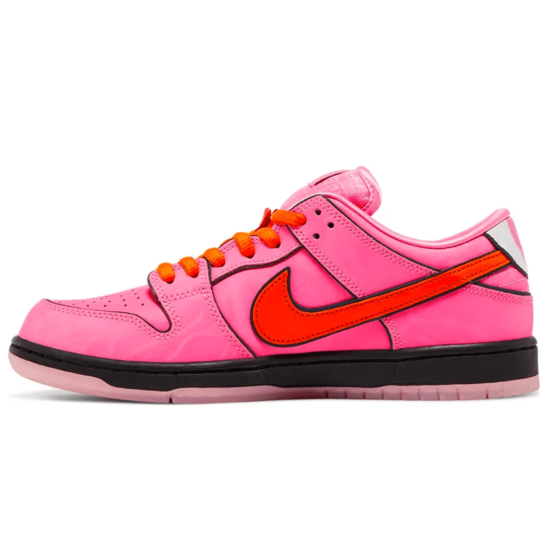 The Powerpuff Girls x Dunk Low Pro SB QS Blossom sneakers on feet Dubai