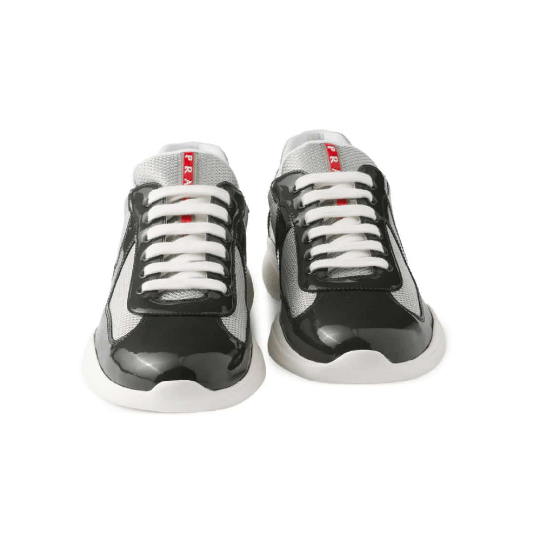 Prada America’s Cup Dark Grey sneakers upper detail