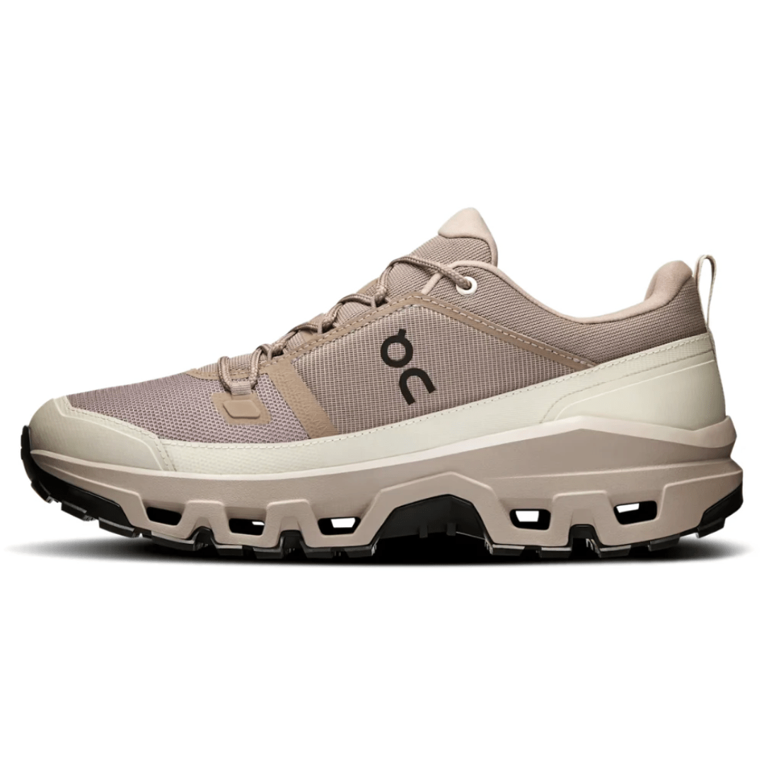 On Cloudrock Low Waterproof Cinder Fog on feet Dubai